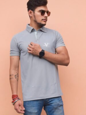 Premium Polo T-Shirt-Grey